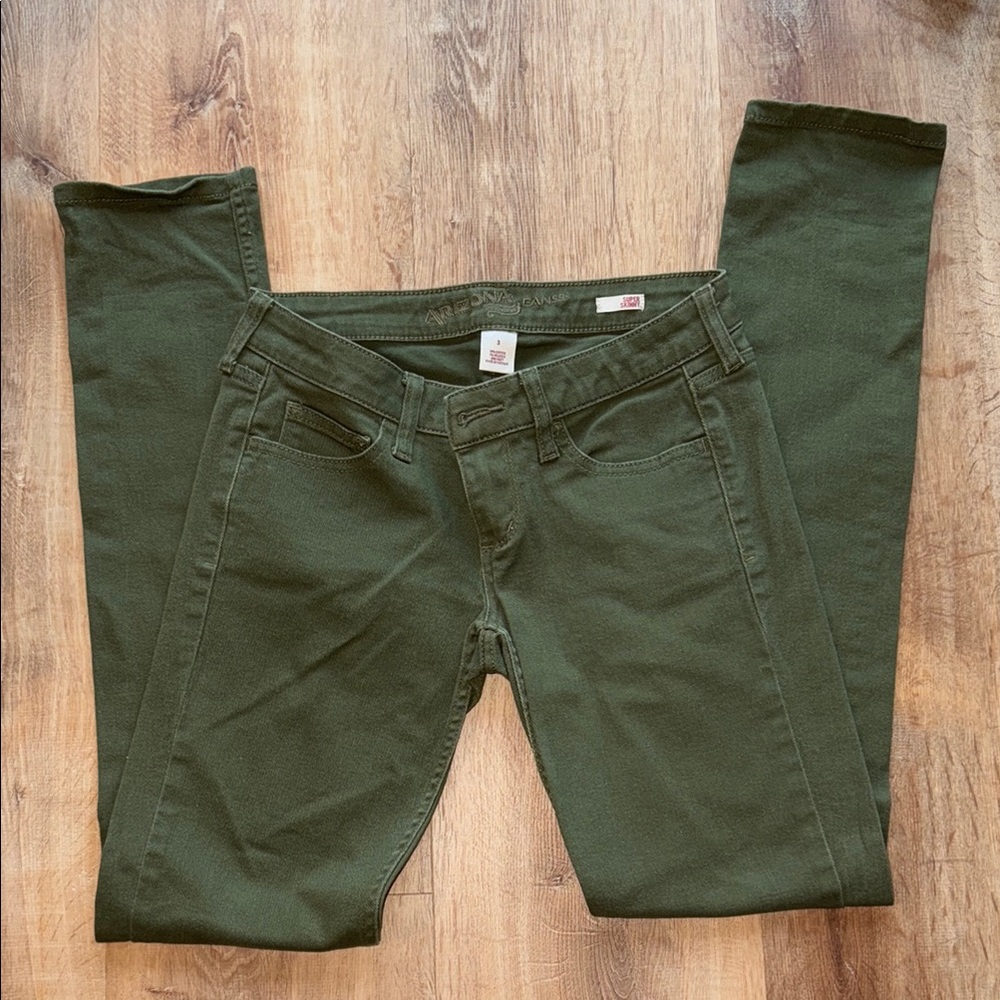 Women's Olive Green Skinny Jeans